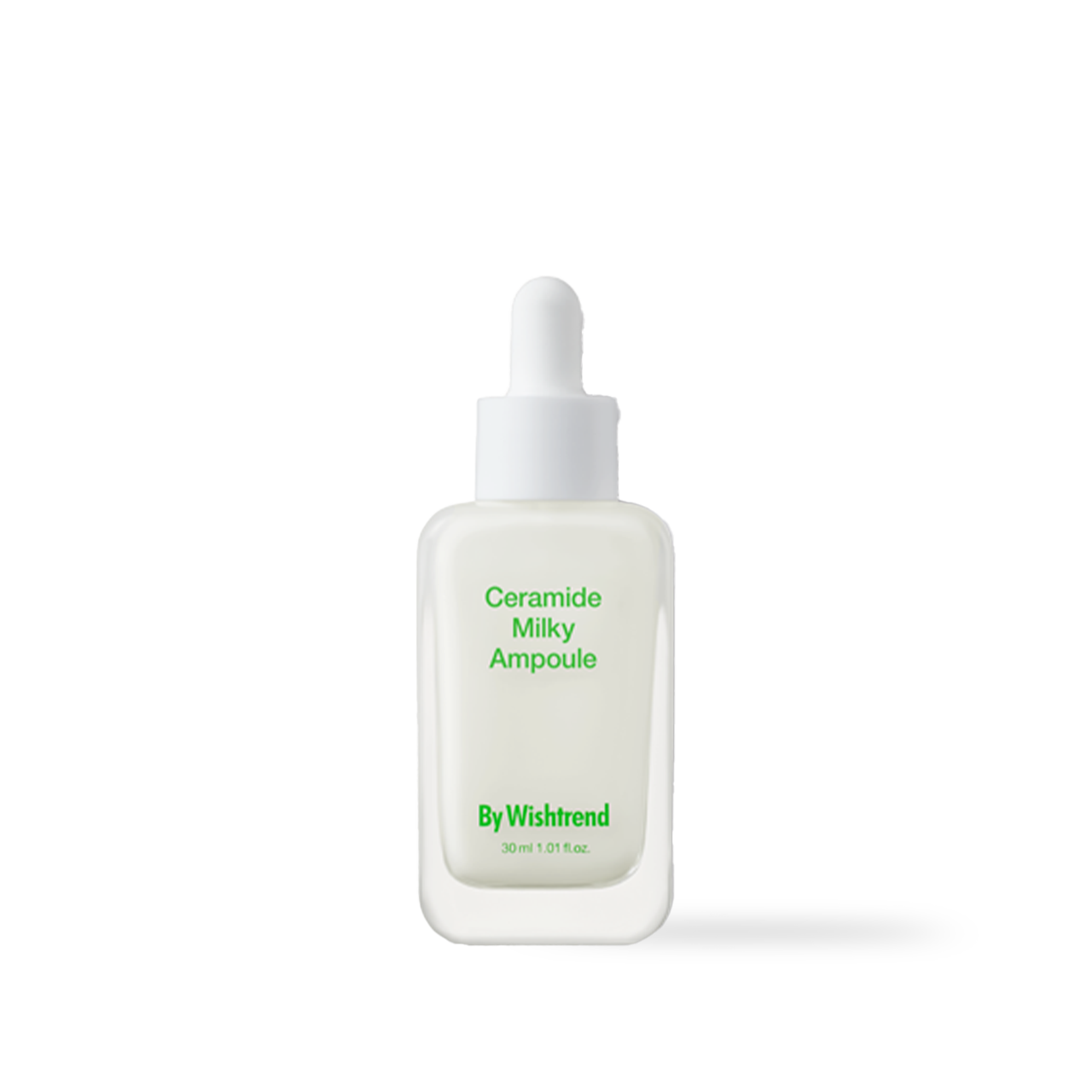 ByWishtrend Ceramide Milky Ampoule 30mL — white dropper bottle on soft neutral background