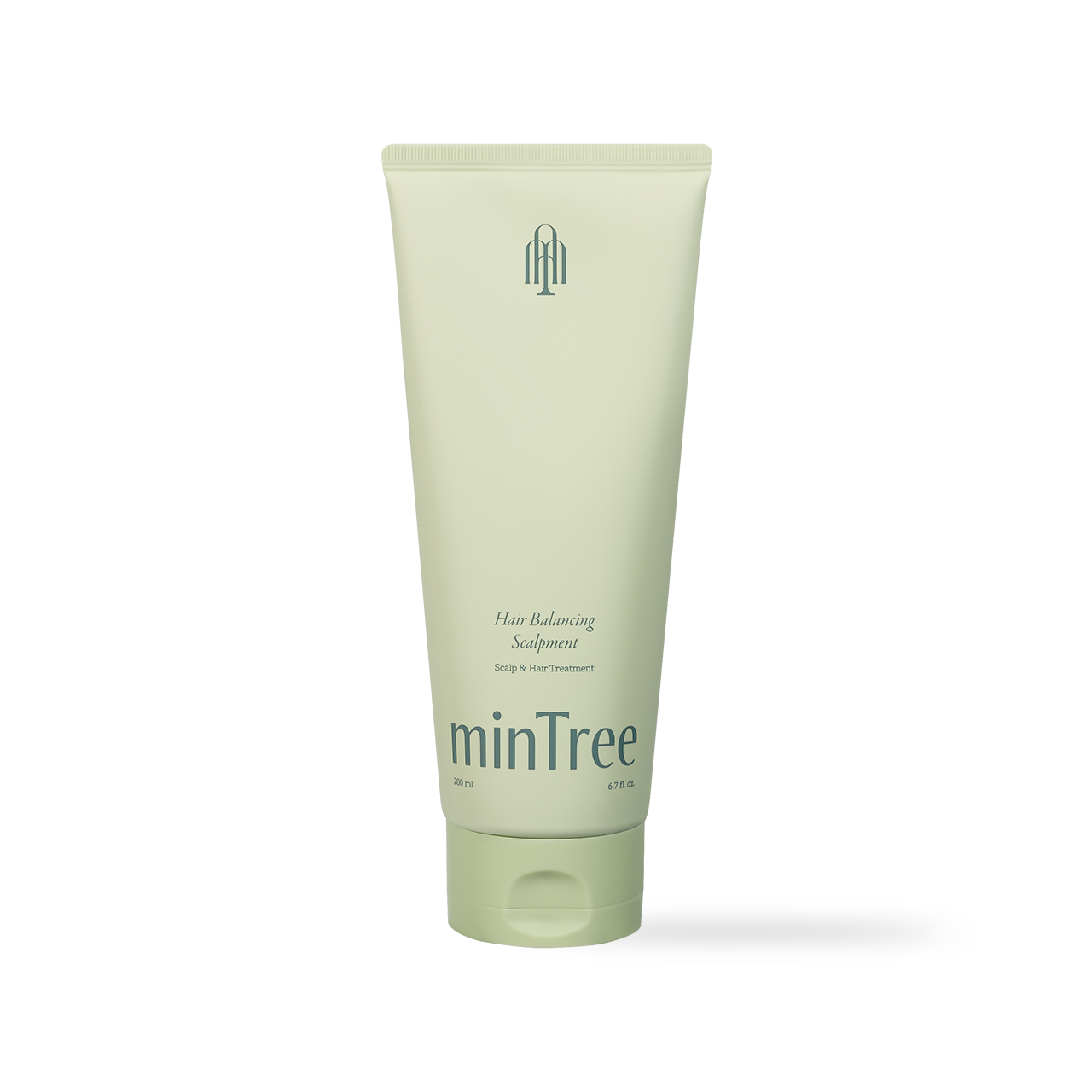 MinTree Hair Balancing Scalpment Treatment 200ml — white bottle with green label on clean background