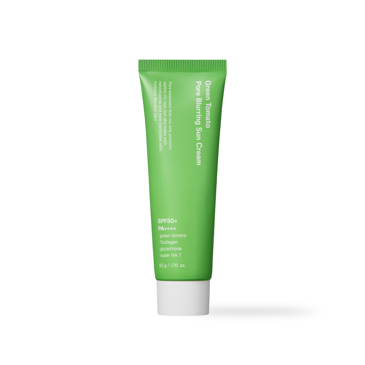 SUNGBOON EDITOR Green Tomato Pore Blurring Sun Cream SPF50+ 50ml — tube with pump dispenser