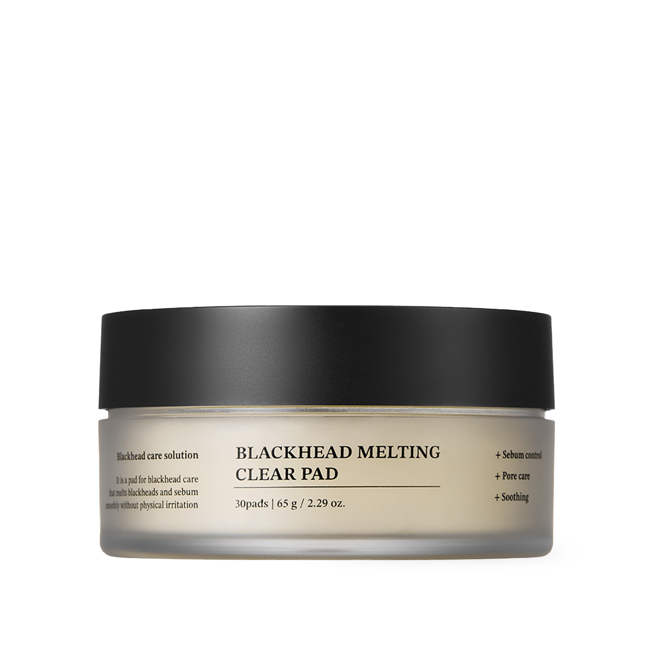 SUNGBOON EDITOR Blackhead Melting Clear Pad 30 sheets — pack of black pads on white background