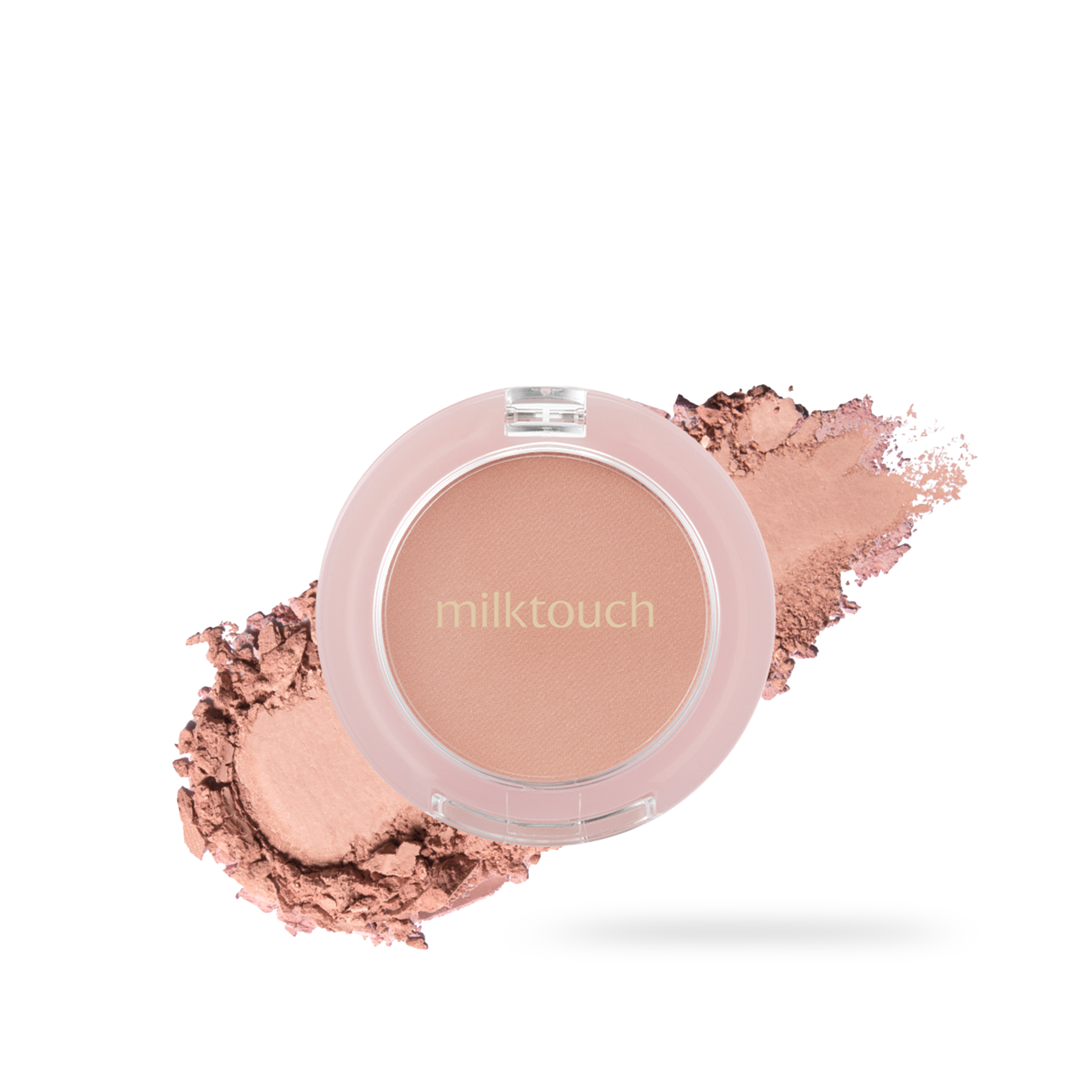 milktouch Tone-On Blusher #01 Toasted Nuts 3g — compact with shimmer powder pan and mirror