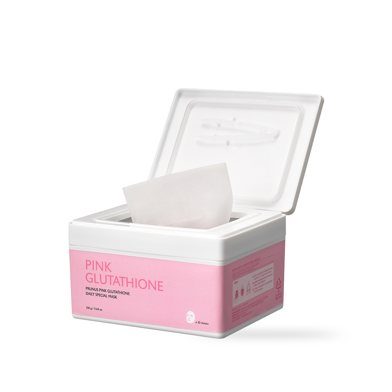 milktouch Prunus Pink Glutathione Daily Special Mask 300ml — pump bottle with pink label on white surface