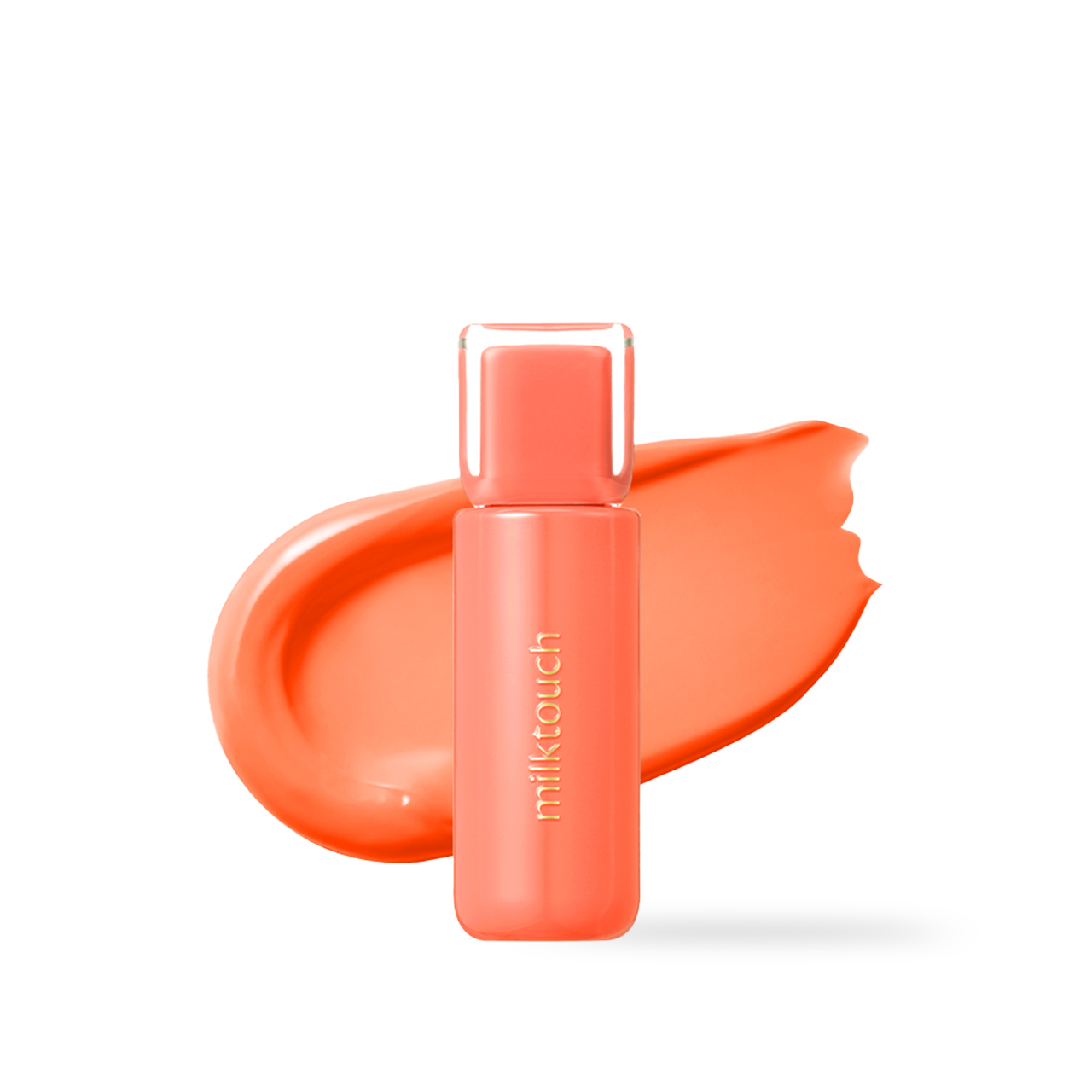 milktouch Jelly Fit Tinted Glow Tint 4g #01 New Peach Bear — tube with applicator cap on white surface