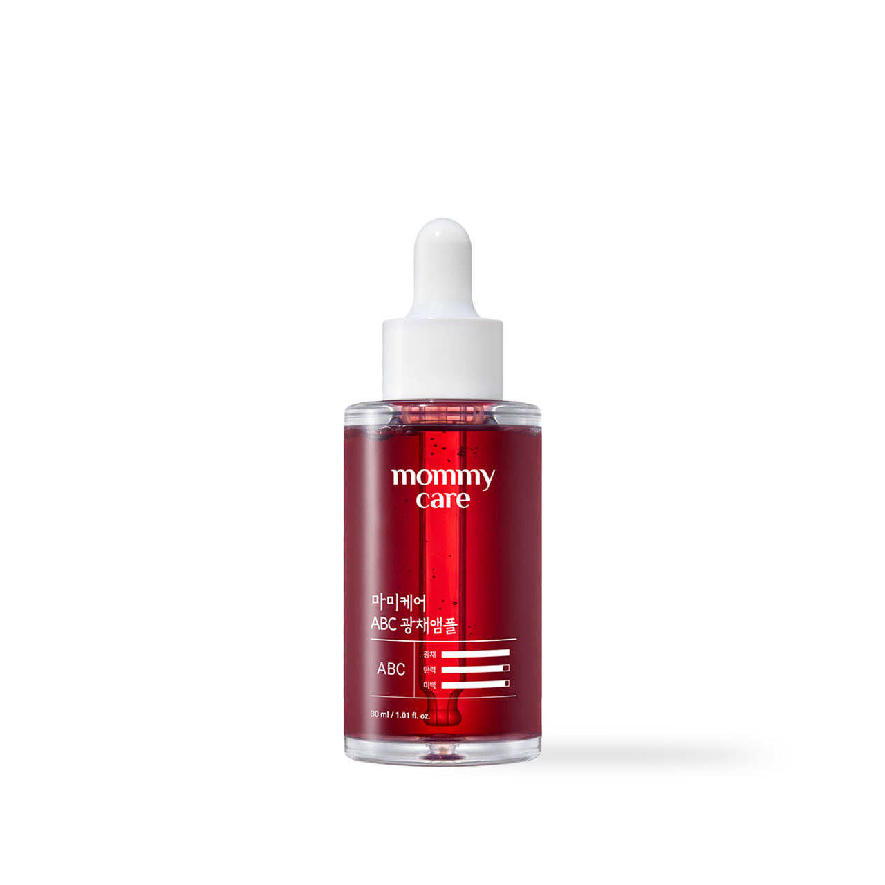 mommycare ABC Collagen Brightening Ampoule 30ml — dropper bottle with colorful label on white surface