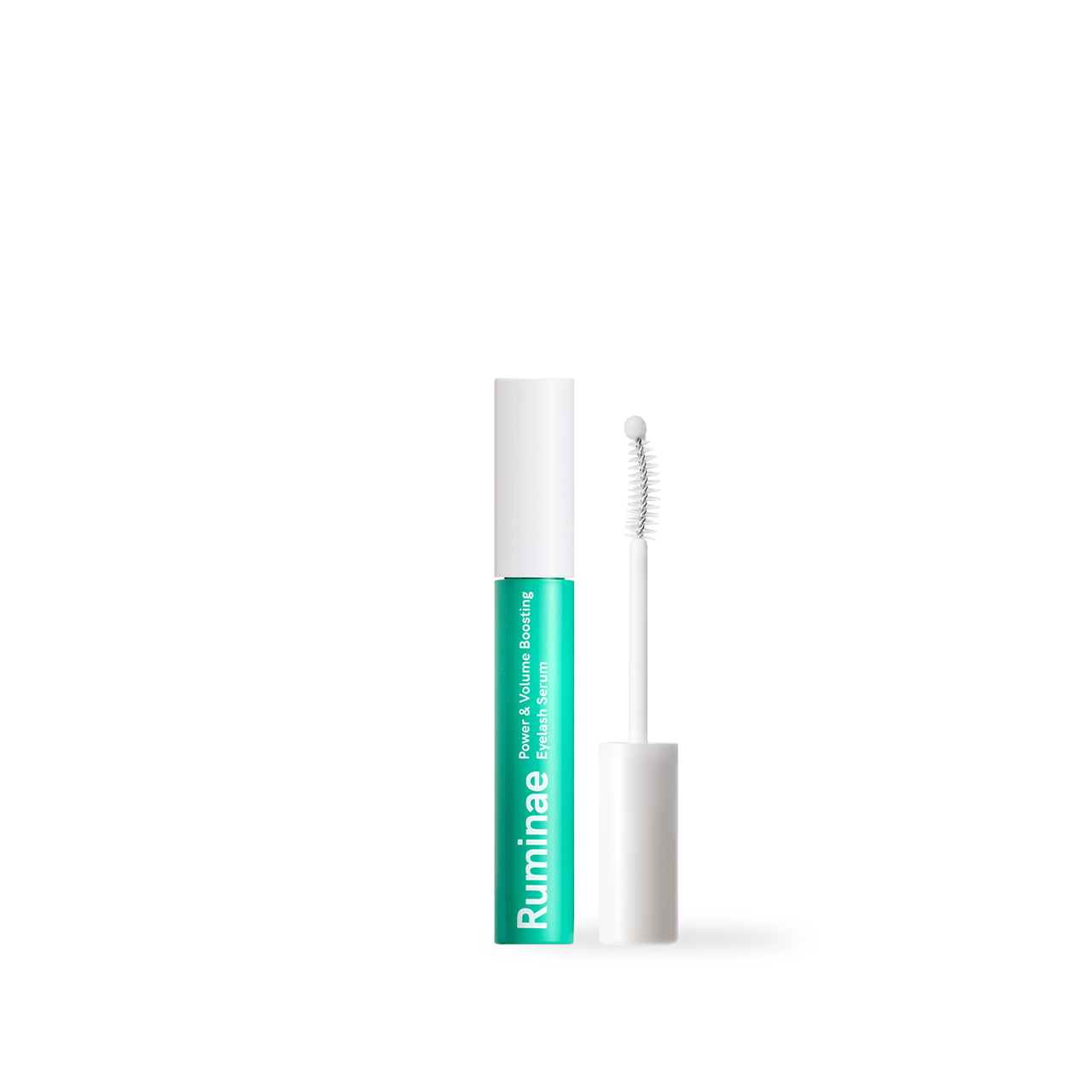 Ruminae Power Volume Boosting Eyelash Serum 10ml — dual-ended applicator bottle on clean background