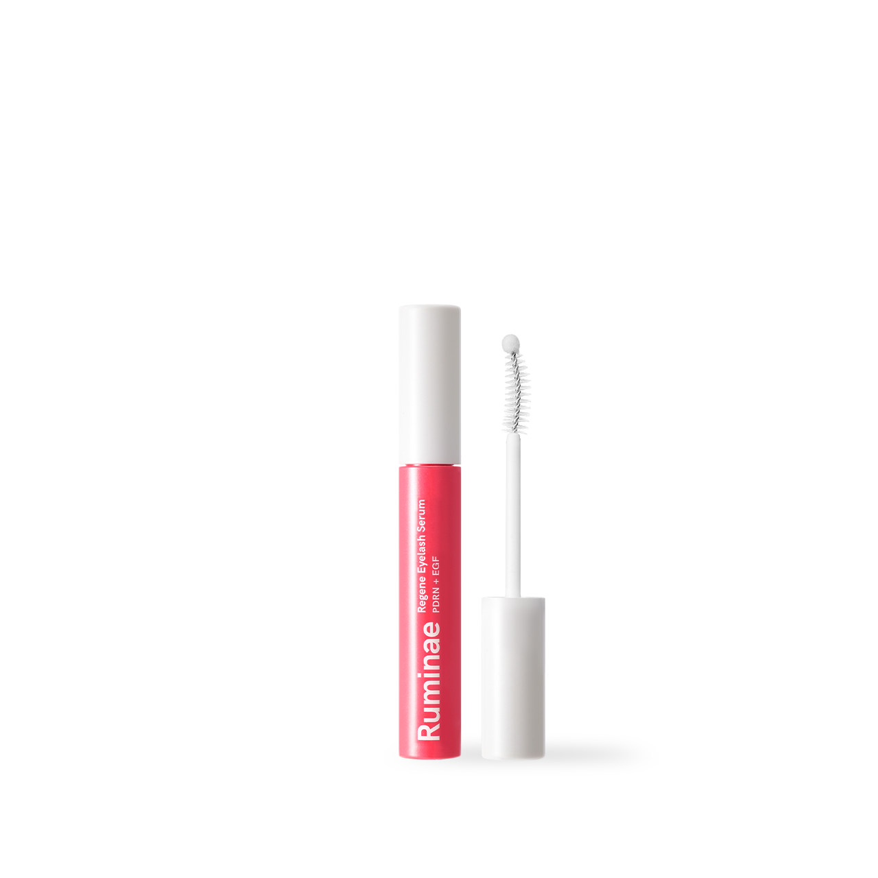 Ruminae Regene Eyelash Serum 10ml — dual-ended tube with fine-tip brush and spoolie