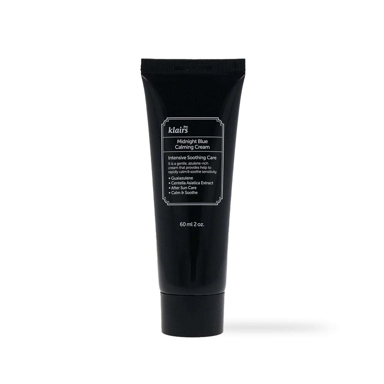 Dear Klairs Midnight Blue Calming Cream 60g — blue squeeze tube on clean background