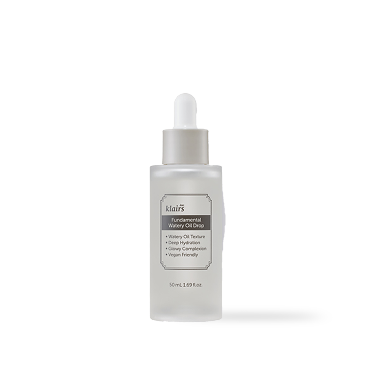 Dear Klairs Fundamental Watery Oil Drop 50ml — dropper bottle with green accents