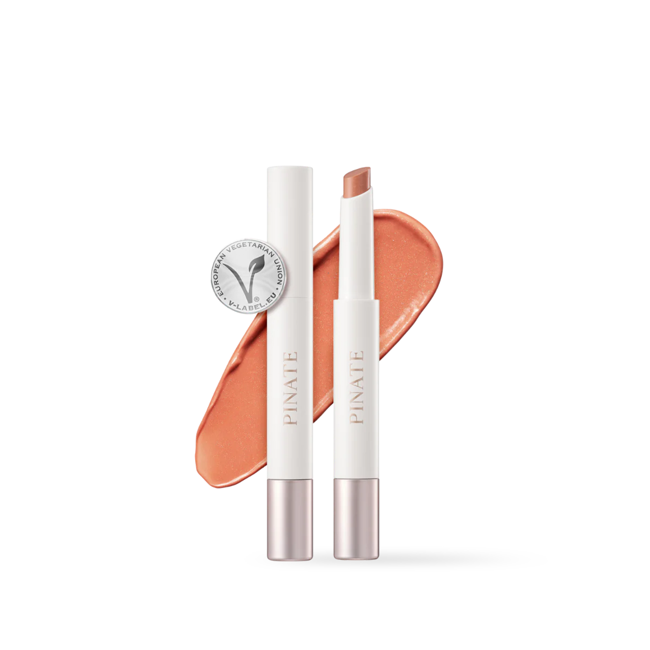 Pinate Bare Glow Peptide Melting Balm 04 Tingle Baby 1.8g — compact pearlescent twist-up balm