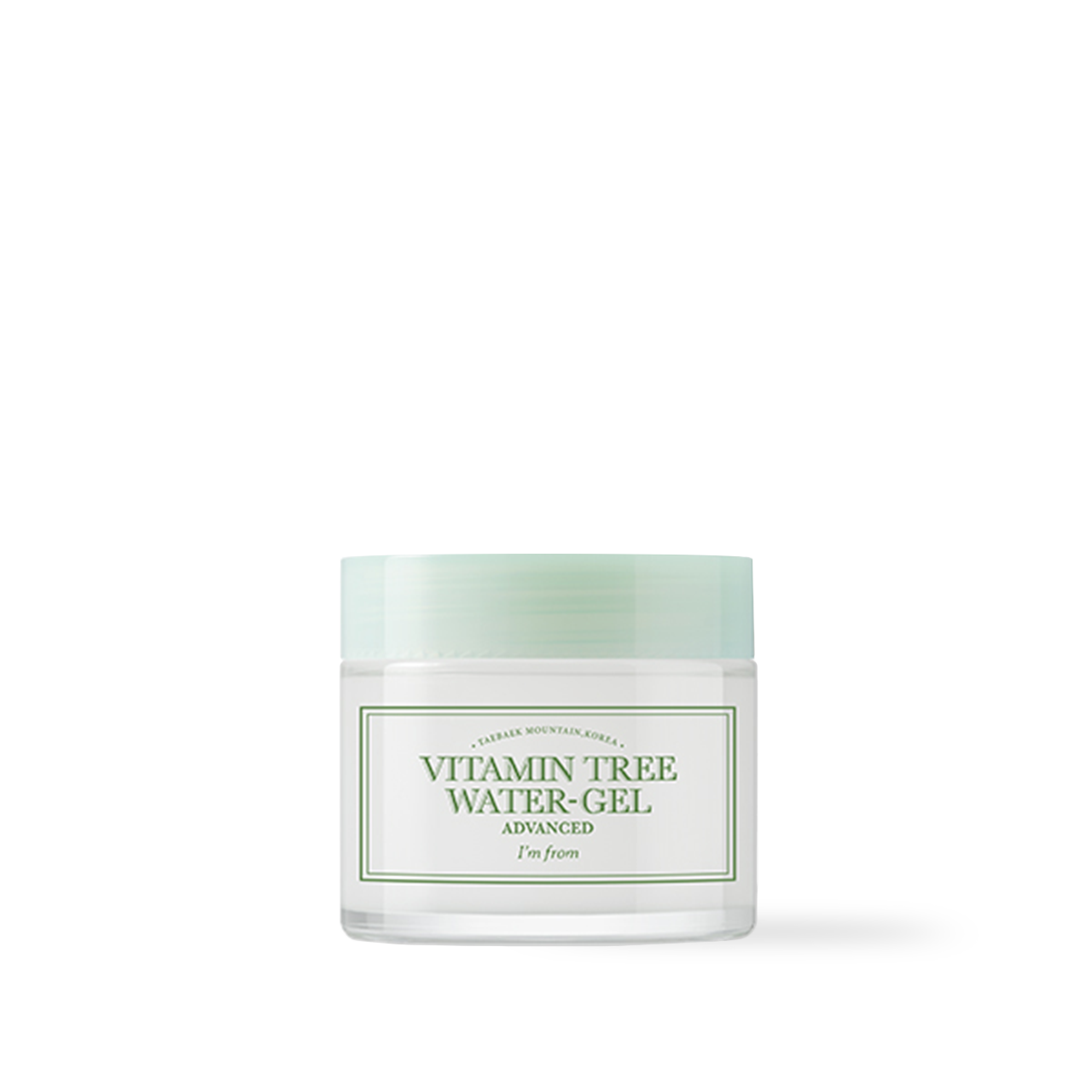 ImFrom Vitamin Tree Water Gel 75g — clear jar showing orange gel texture with botanical label