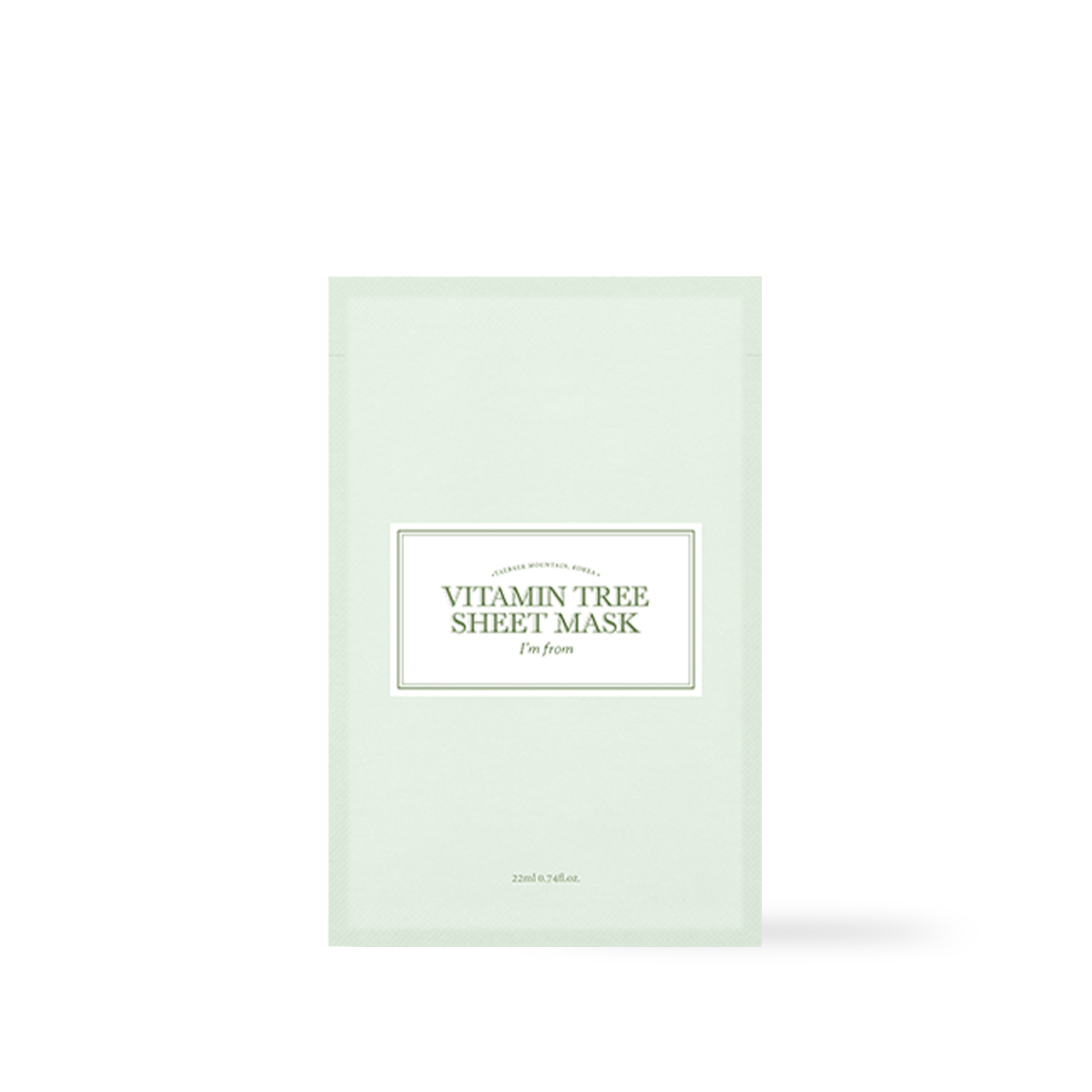 ImFrom Vitamin Tree Sheet Mask 22ml — single pouch with orange sea buckthorn berry print
