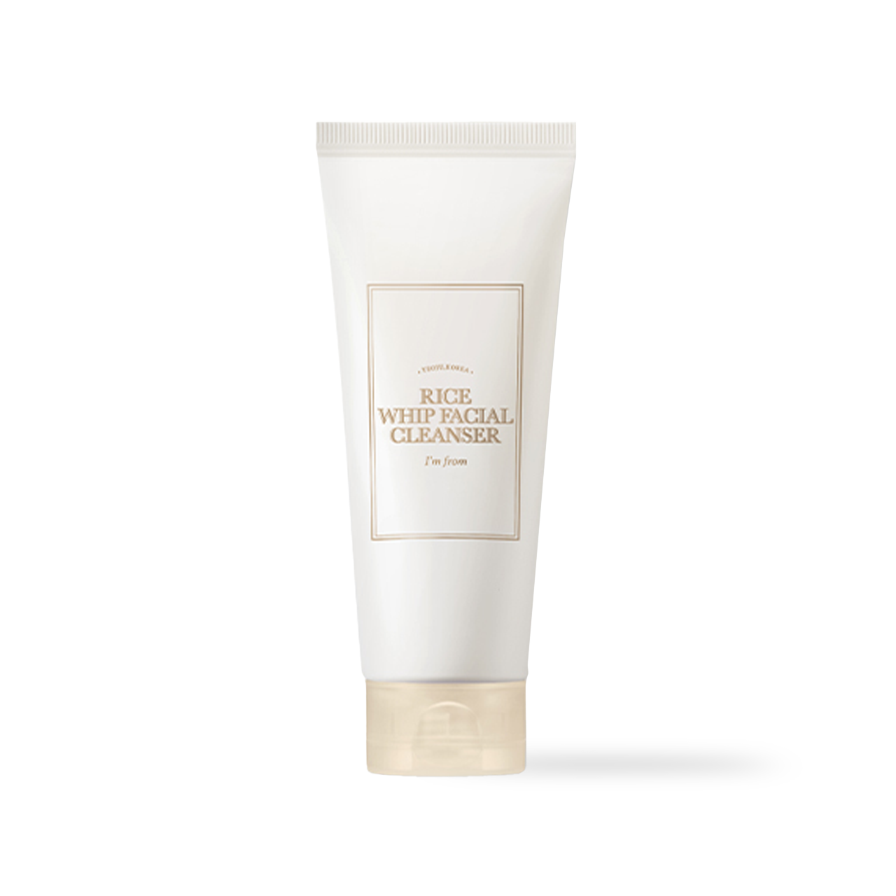 ImFrom Rice Whip Facial Cleanser 150ml — cream-coloured tube with whipped texture image on label