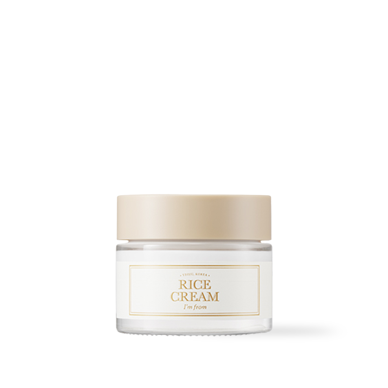 ImFrom Rice Cream 50g — white jar with cream-coloured label and matching lid