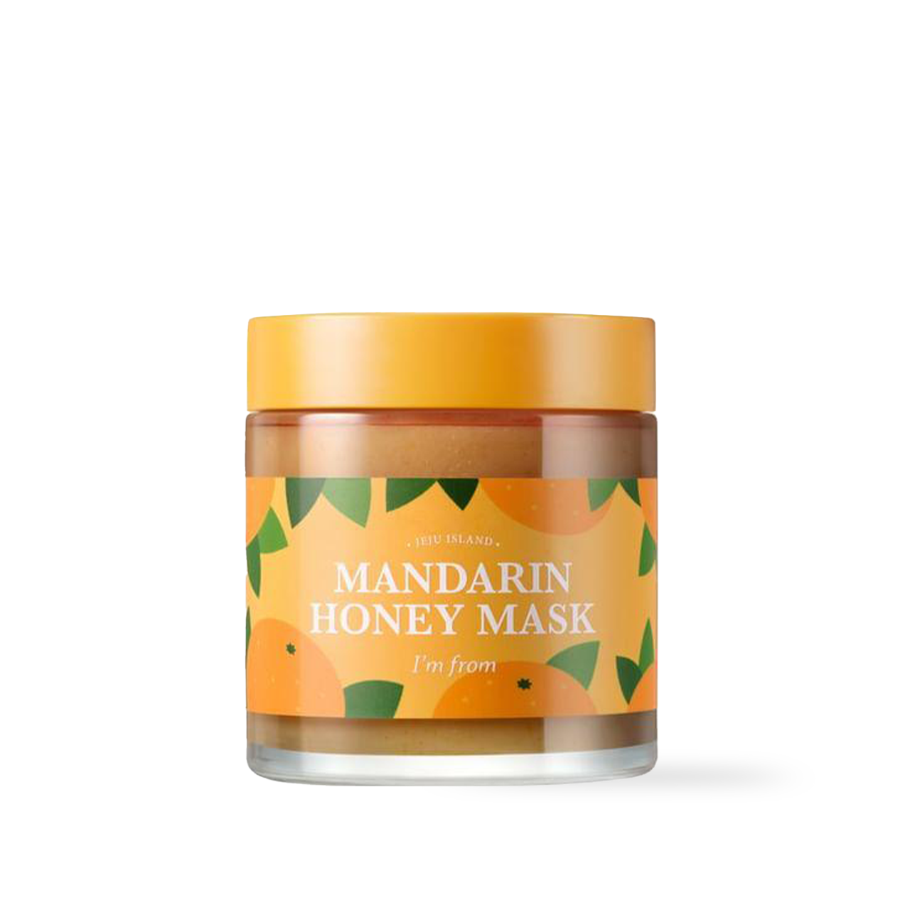 ImFrom Mandarin Honey Mask 120g — orange-toned jar with textured lid on light surface