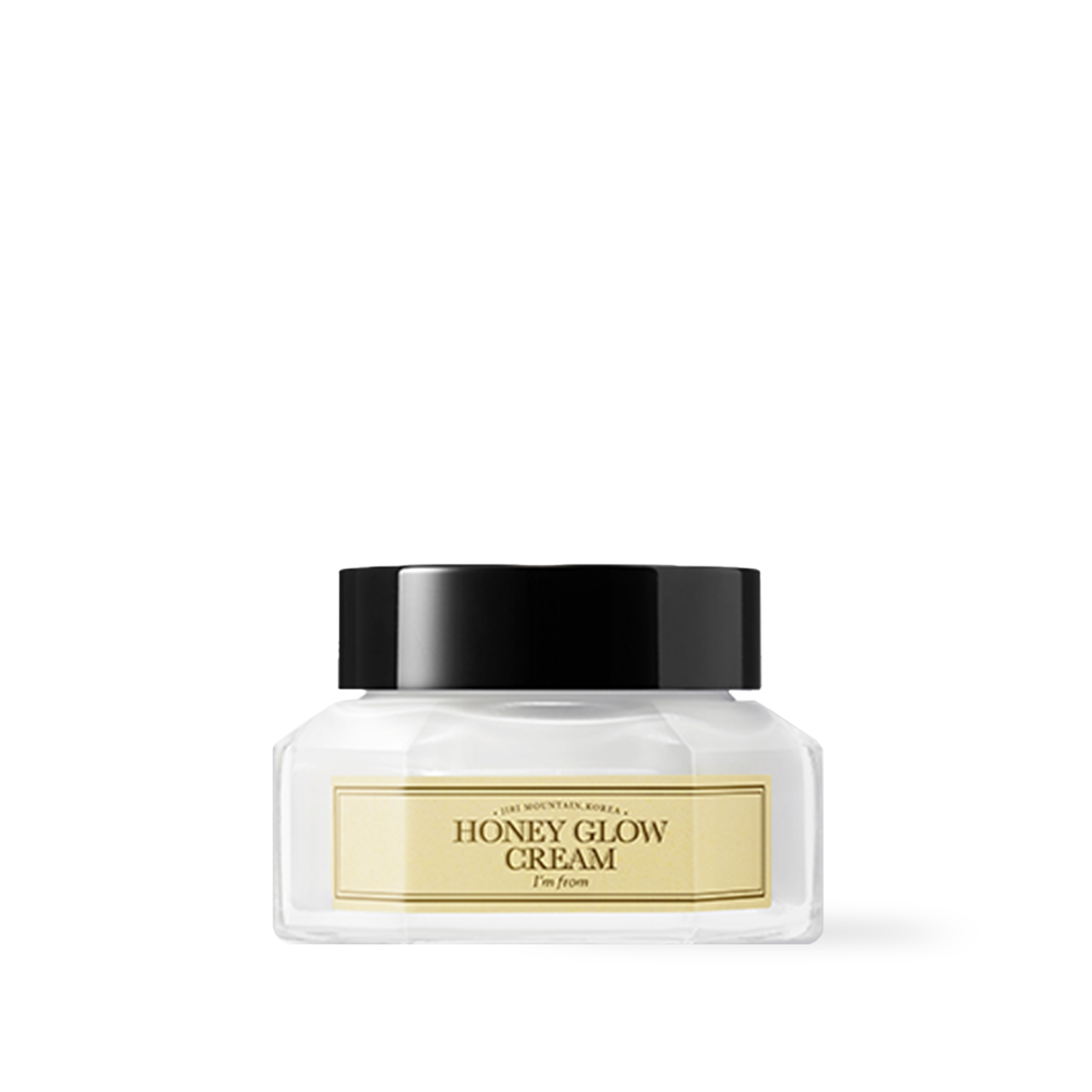 ImFrom Honey Glow Cream 50g — amber glass jar with gold lid on white surface