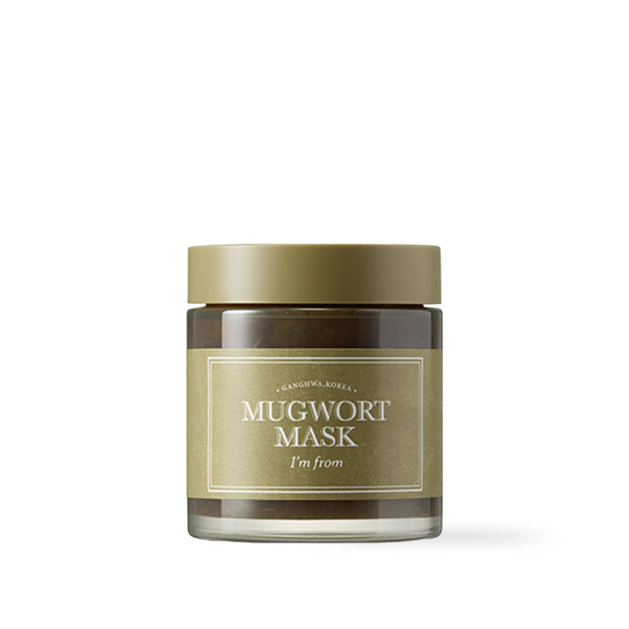 ImFrom Mugwort Mask 110g — green jar with botanical artwork on a light background