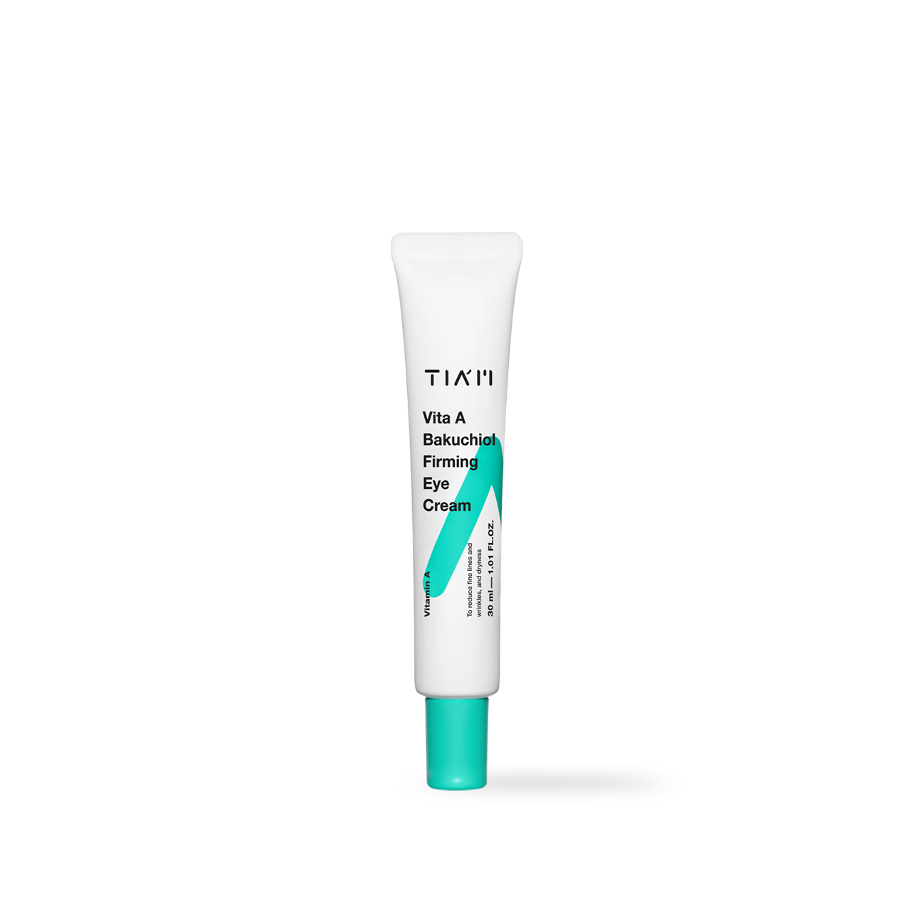 TIAM Vita A Bakuchiol Firming Eye Cream 30ml — small white tube with nozzle tip, front of tube