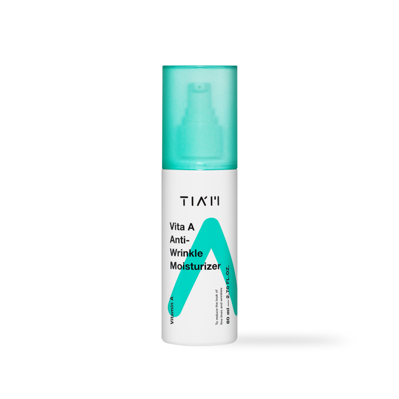 TIAM Vita A Anti-Wrinkle Moisturizer 80ml — white pump bottle with orange label, front view
