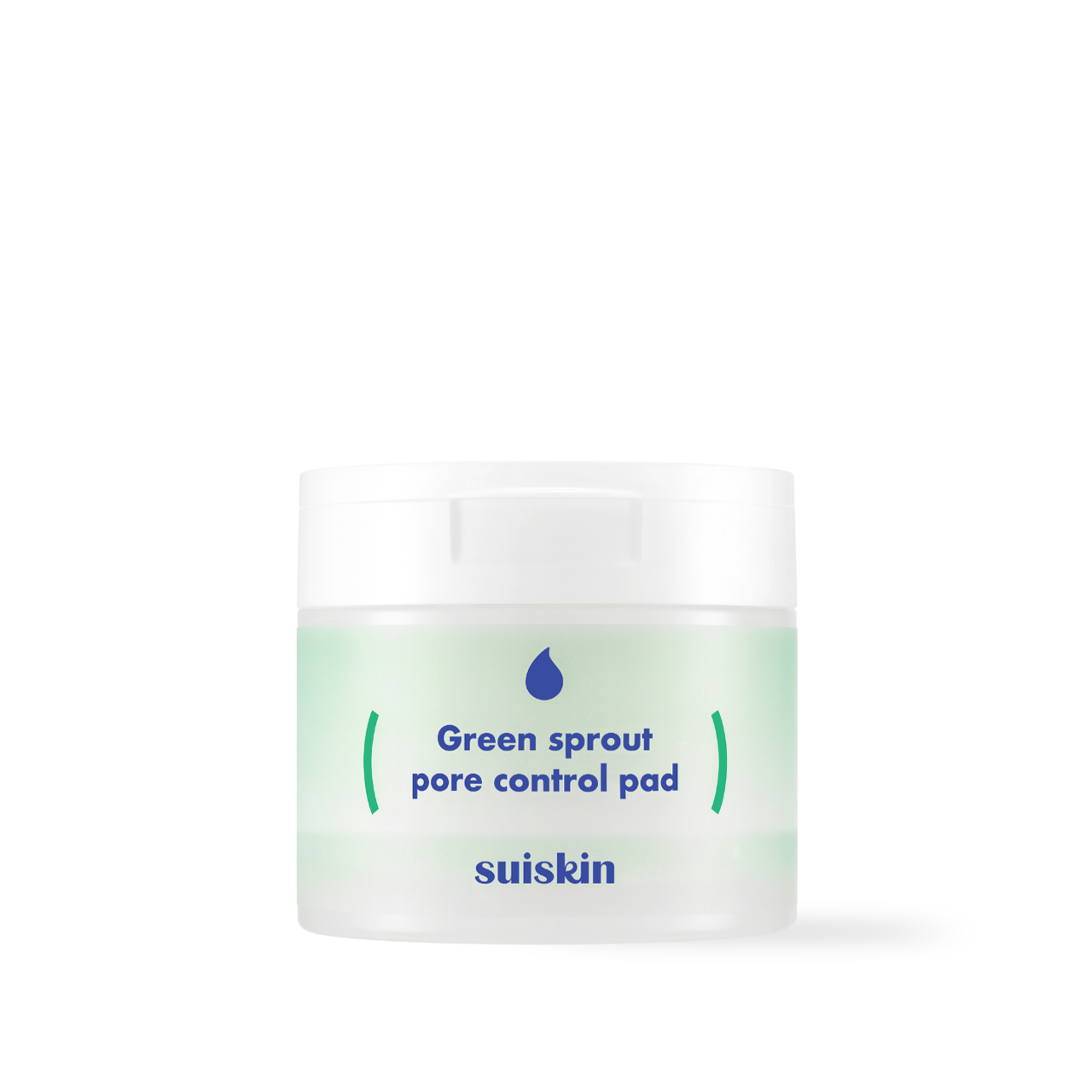 Suiskin Green Sprout Pore Control Pad 70ea — round toner pads in open container top view