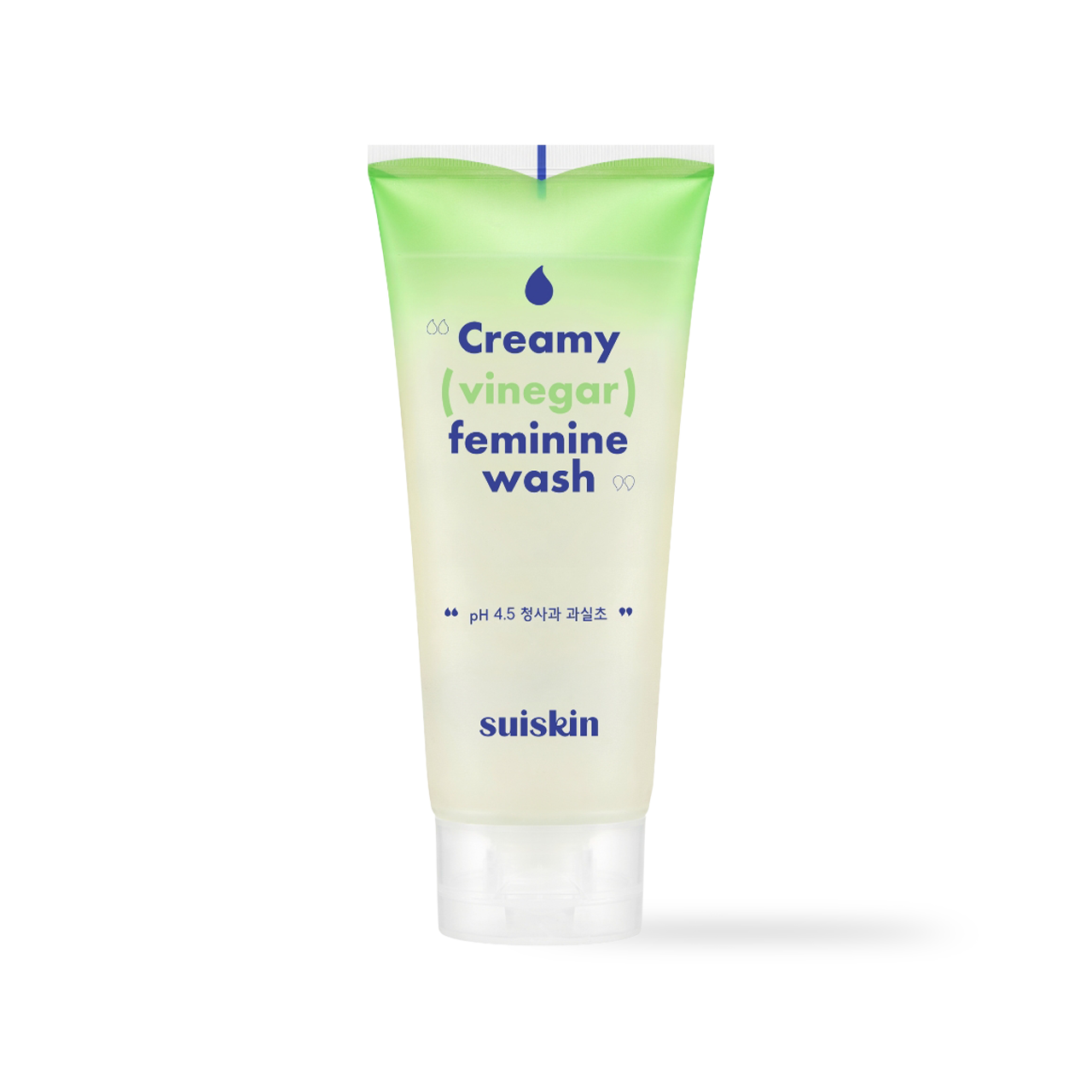 Suiskin Creamy Vinegar Feminine Wash 200ml — white pump bottle on clean background