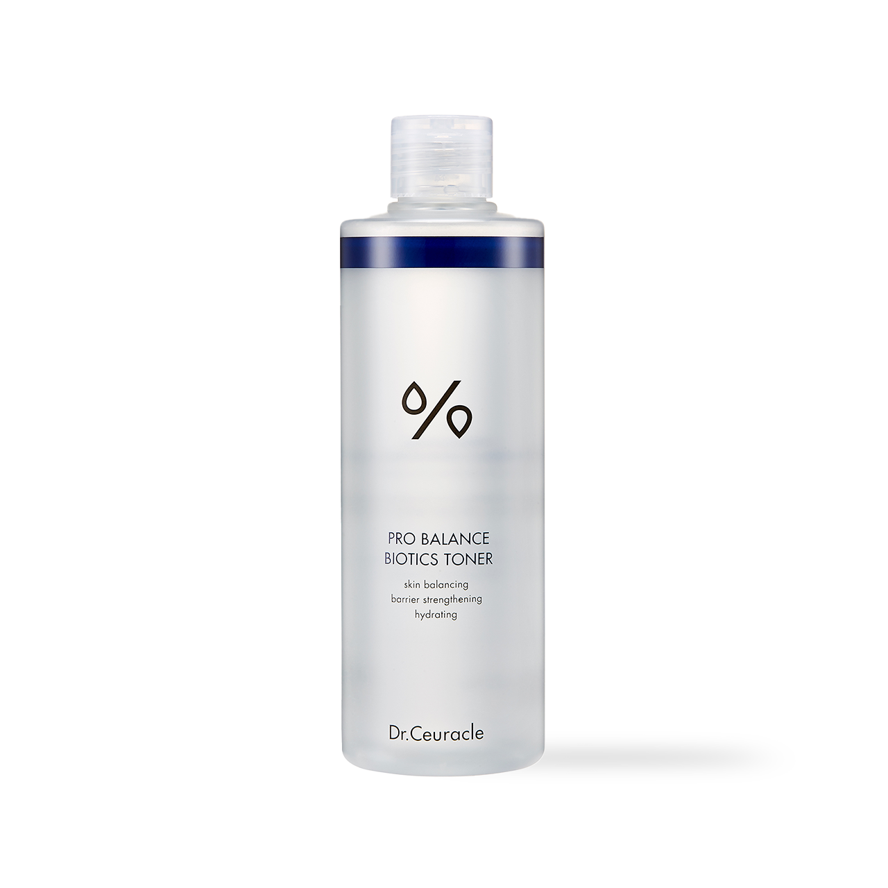 Dr.Ceuracle Pro Balance Biotics Toner 300ml — large frosted pump bottle with probiotic label