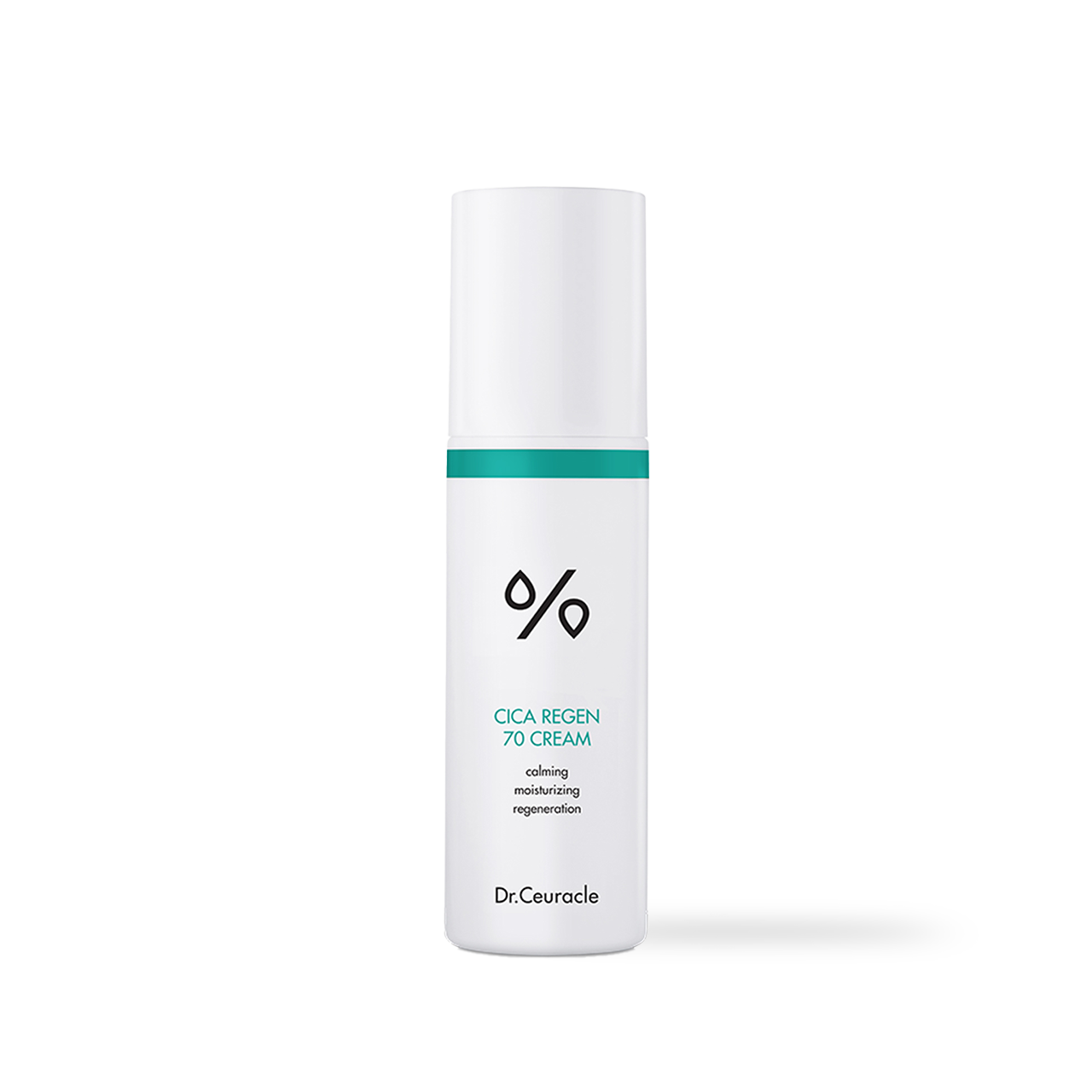 Dr.Ceuracle Cica Regen 70 Cream 50ml — white pump jar with green centella leaf detail