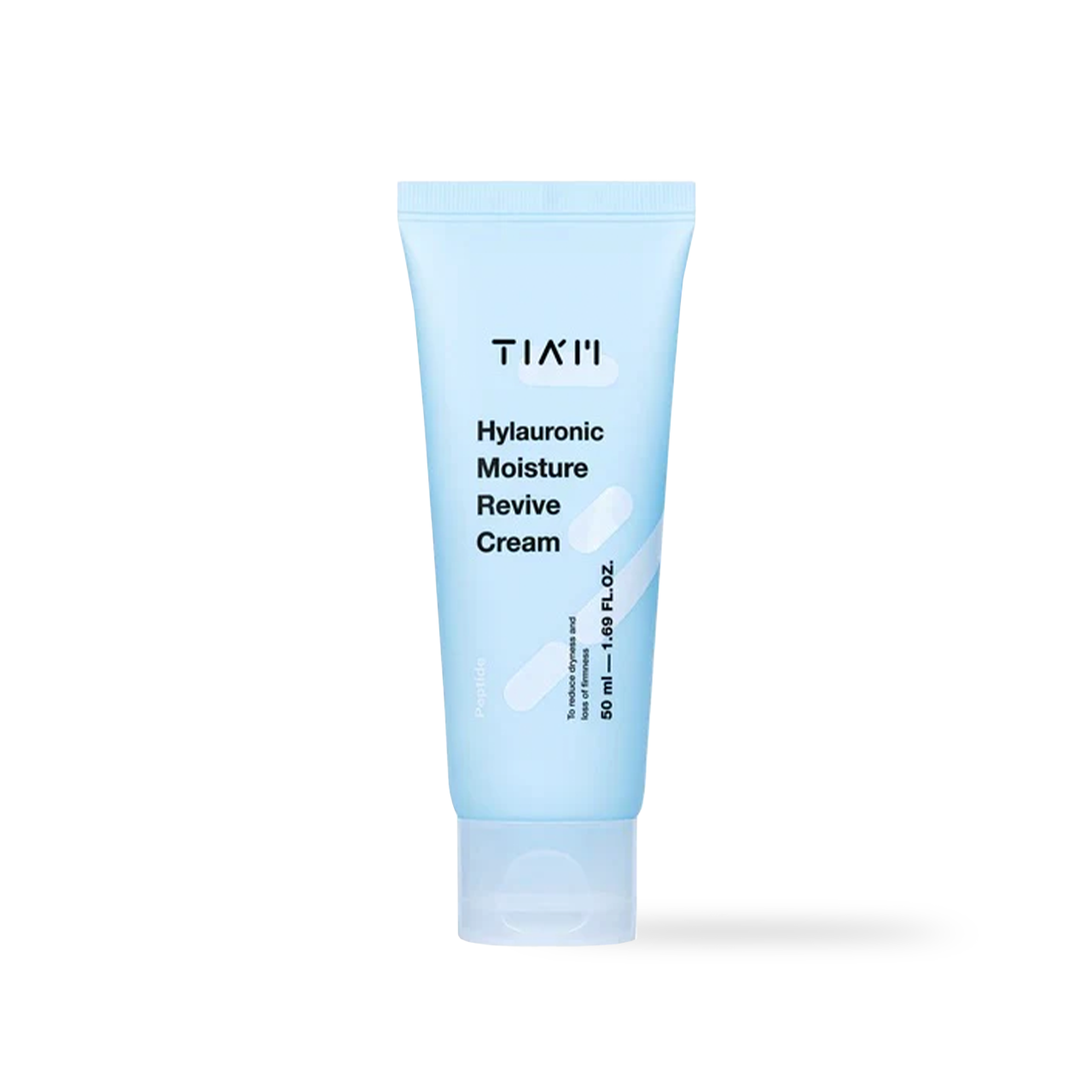 Tiam Hyaluronic Glow Revive Cream 50ml — white cream jar with blue label on clean background