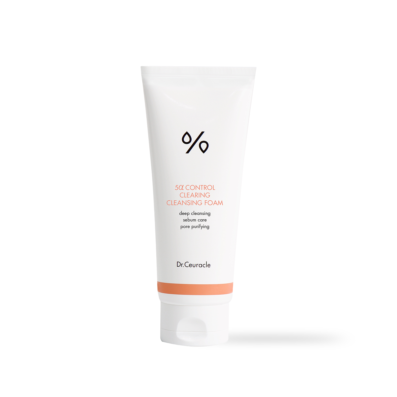Dr.Ceuracle 5 Alpha Control Clearing Cleansing Foam 200ml — white pump bottle on clean background