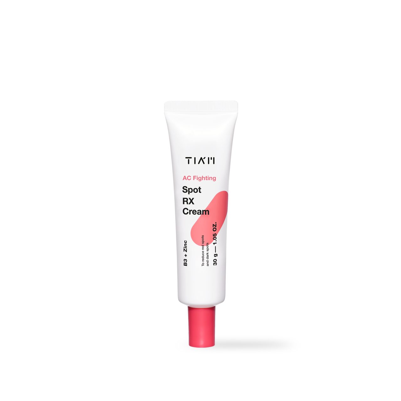 TIAM AC Fighting Spot Rx Cream 30g — compact white tube with green accent, front of tube