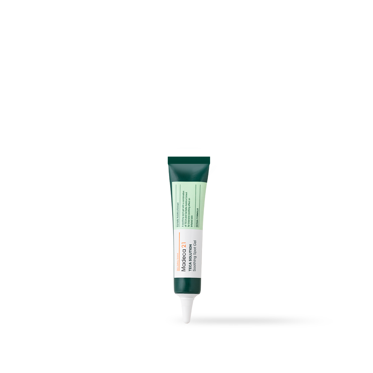 Madeca21 Teca Solution Soothing Spot Gel 15ml — small clear gel tube on white surface