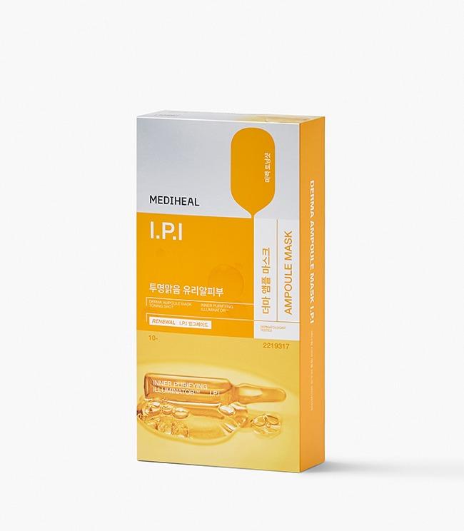 Mediheal Derma I.P.I Ampoule Mask 10ea — individually wrapped brightening sheet mask pouches