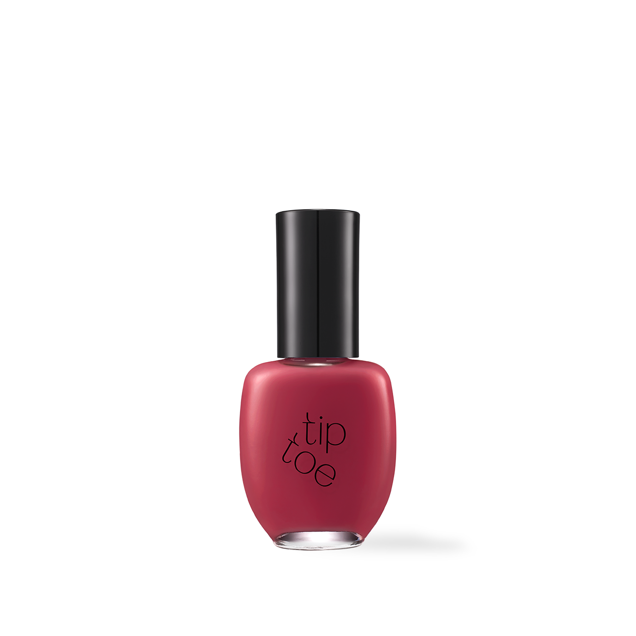 Tiptoe Nail Polish 202 Plum Syrup 10g — deep plum polish bottle on white background
