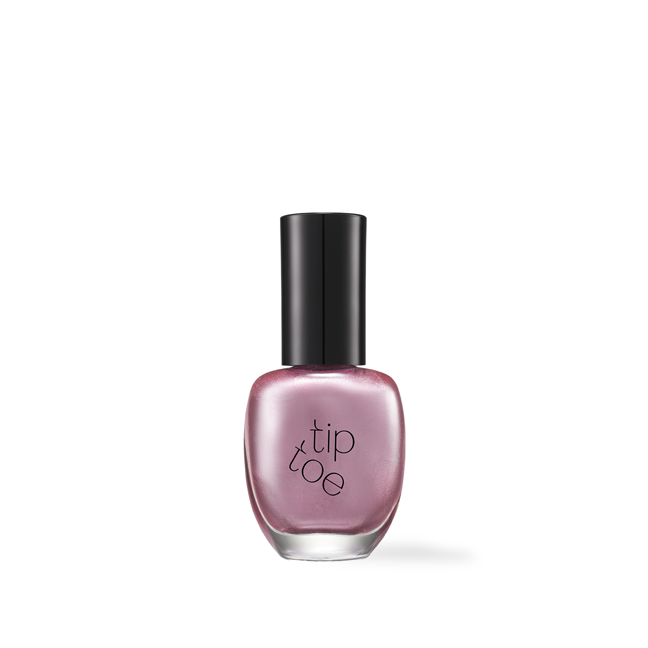 Tiptoe Nail Polish 306 Mystic Rose 10g — glittery rose polish bottle on white surface