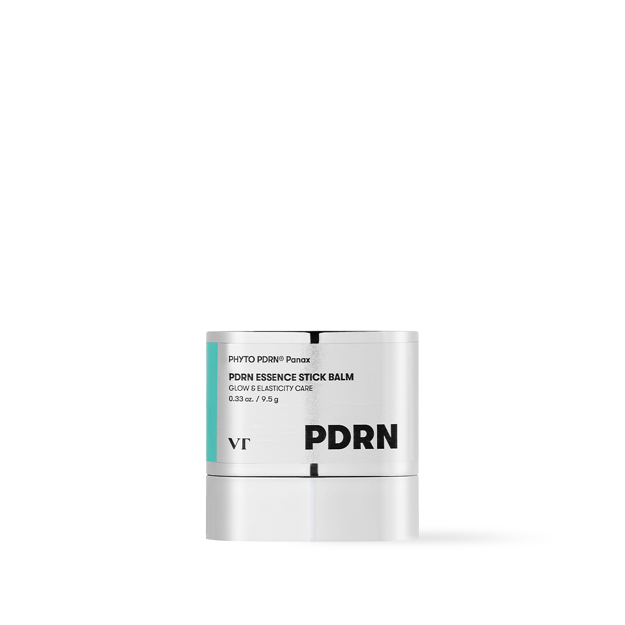 VT Cosmetics PDRN Essence Stick Balm 9.5g — twist-up stick balm with gold and white label, cap off