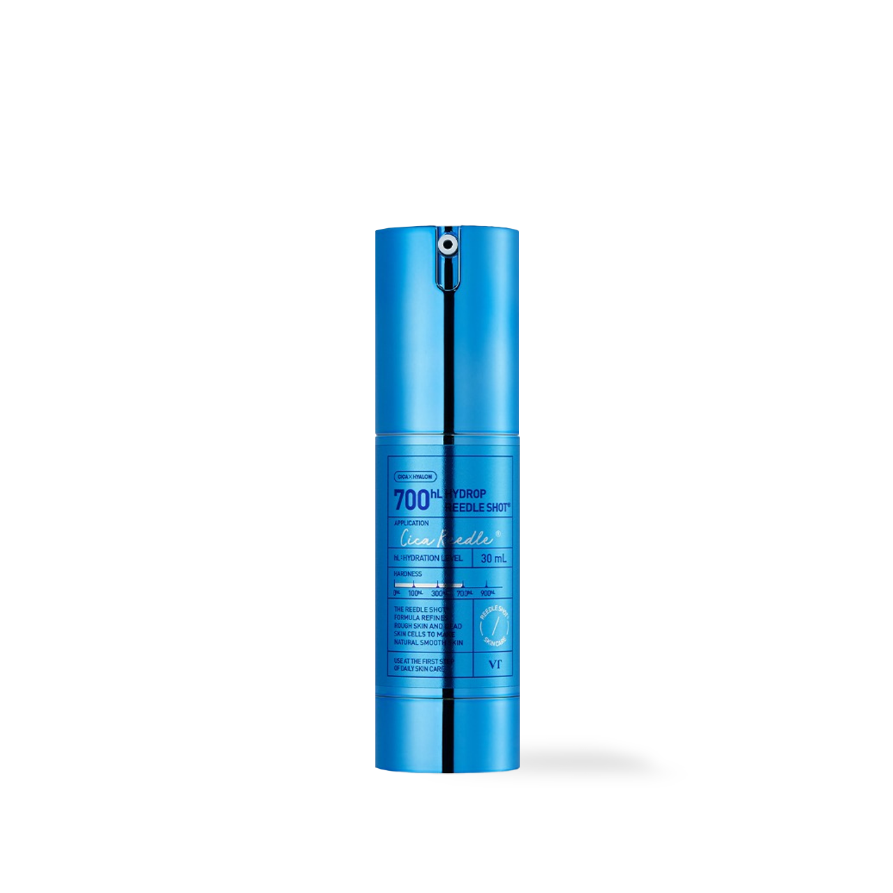 VT Cosmetics Hydrop Reedle Shot 700hL Serum 30ml — compact pump bottle with aqua label