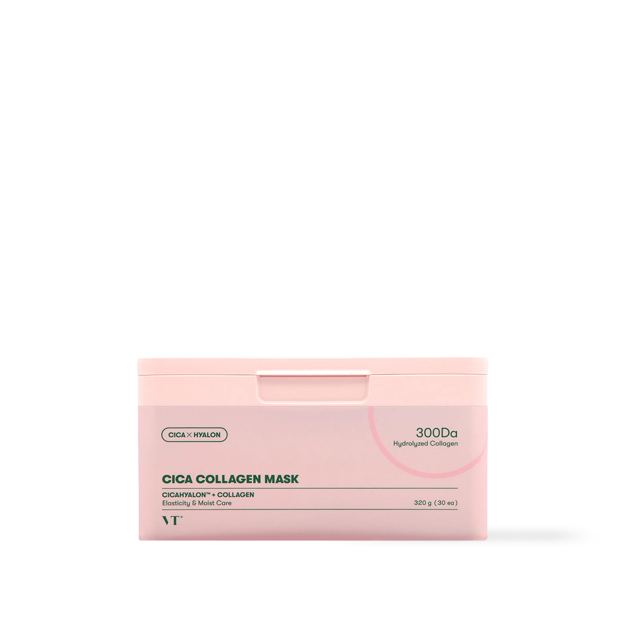 VT Cosmetics CICA Collagen Mask 30ea — box of 30 sheet masks with collagen branding on white background