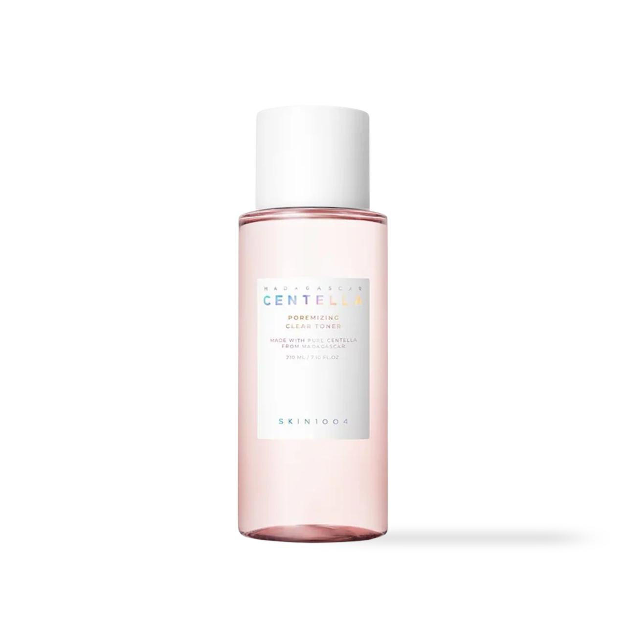 SKIN1004 Poremizing Clear Toner 210ml — clear bottle with pink label front view on white background