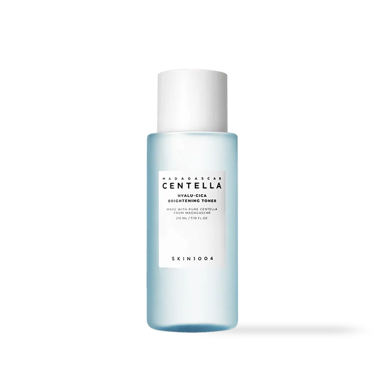 SKIN1004 Hyalu-Cica Brightening Toner — front of bottle showing two-size range on light background