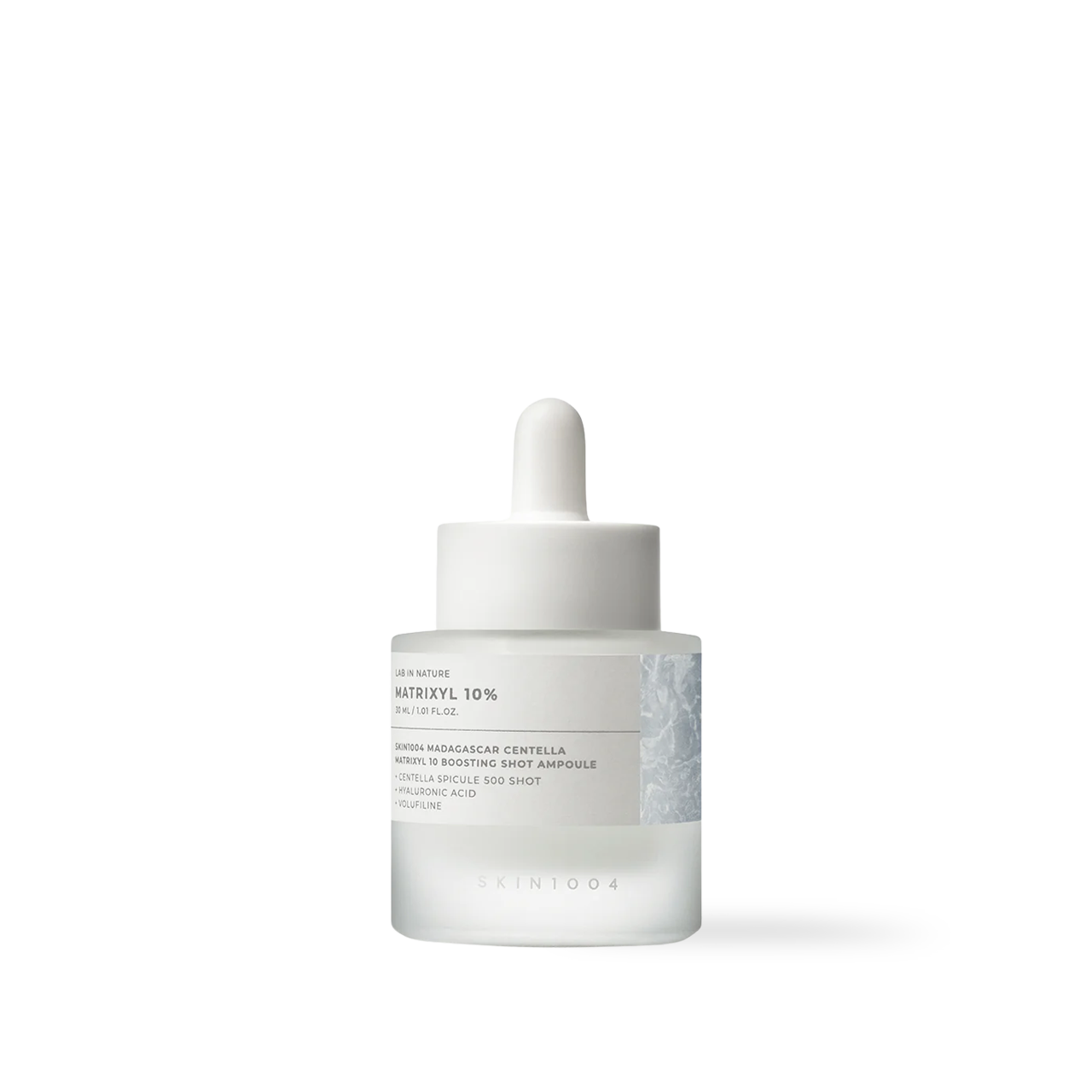 SKIN1004 Matrixyl 10 Boosting Shot Ampoule 30ml — brown glass dropper bottle on plain background