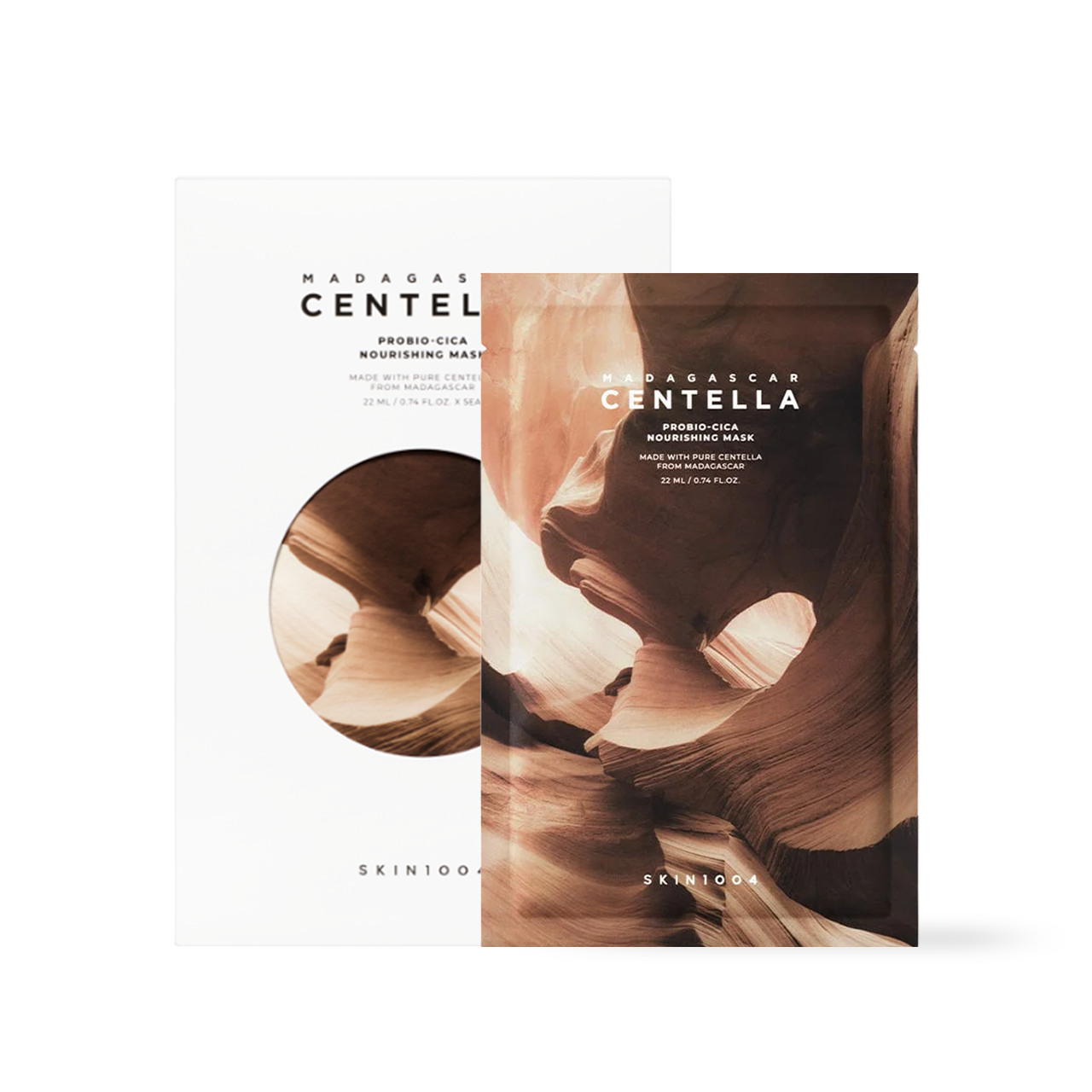 SKIN1004 Probio-Cica Nourishing Mask single and 5-pack — both size options shown