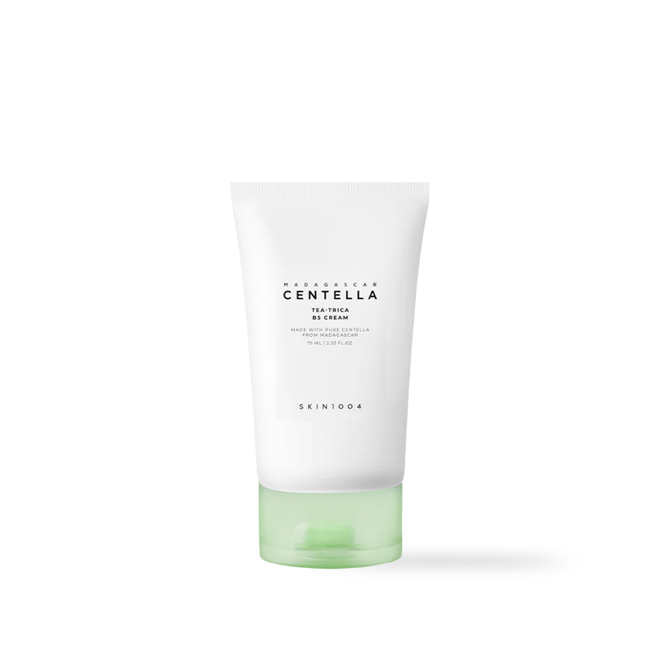 SKIN1004 Tea-Trica B5 Cream 75ml — jar with light moisturizing cream texture on white background