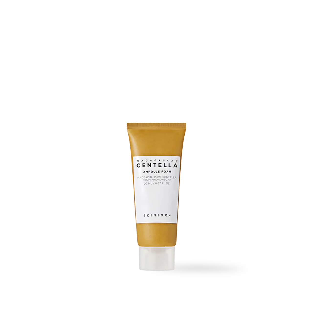 SKIN1004 Madagascar Centella Ampoule Foam 20ml — compact travel-size tube with cap on