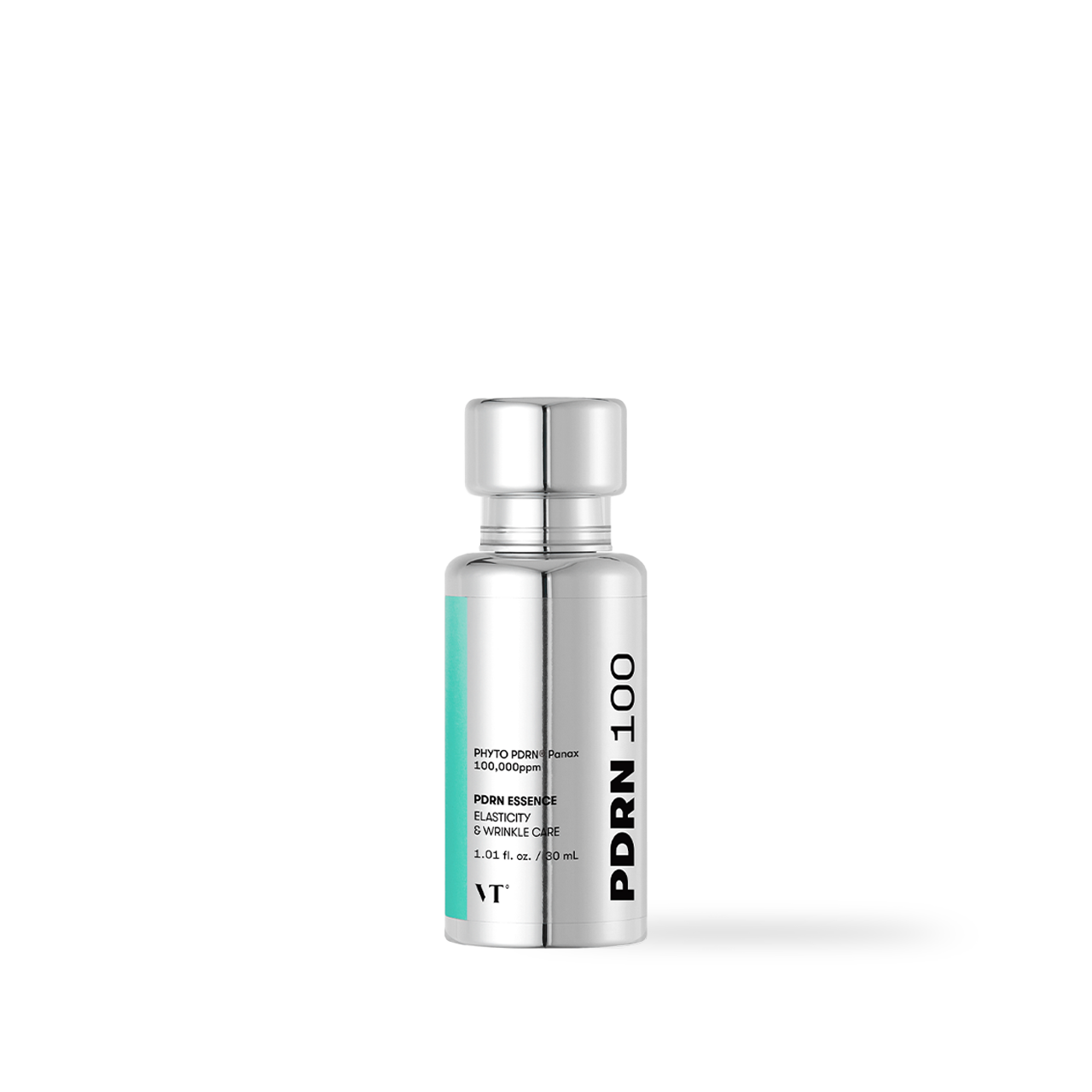VT Cosmetics PDRN Essence 100 Serum 30ml — pump bottle with white and gold label
