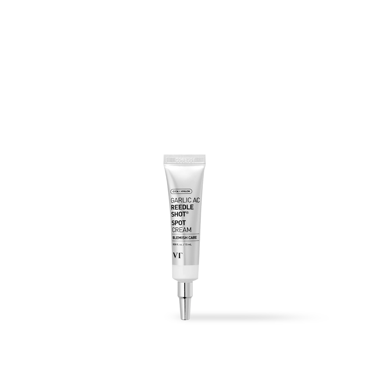 VT Cosmetics Garlic AC Reedle Spot Cream 15ml — small jar with black label on white background