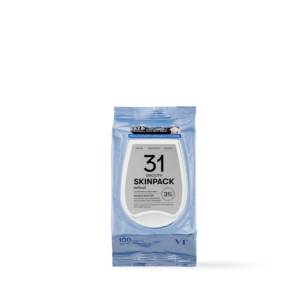 VT Cosmetics Skin Pack Smooth 250g — square toner pad pouch front view