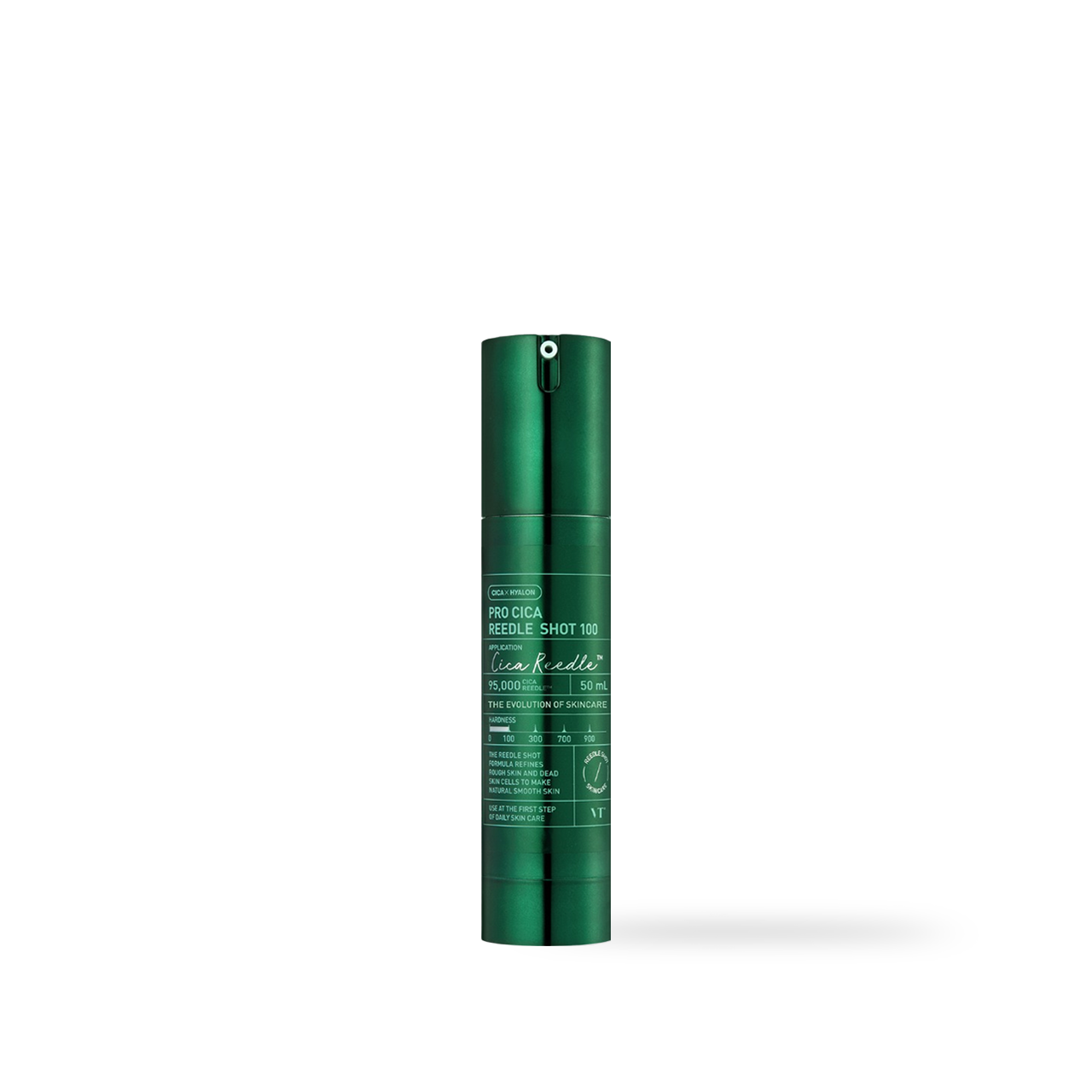 VT Cosmetics PRO CICA Reedle Shot 100 Serum 50ml — white bottle with pump dispenser