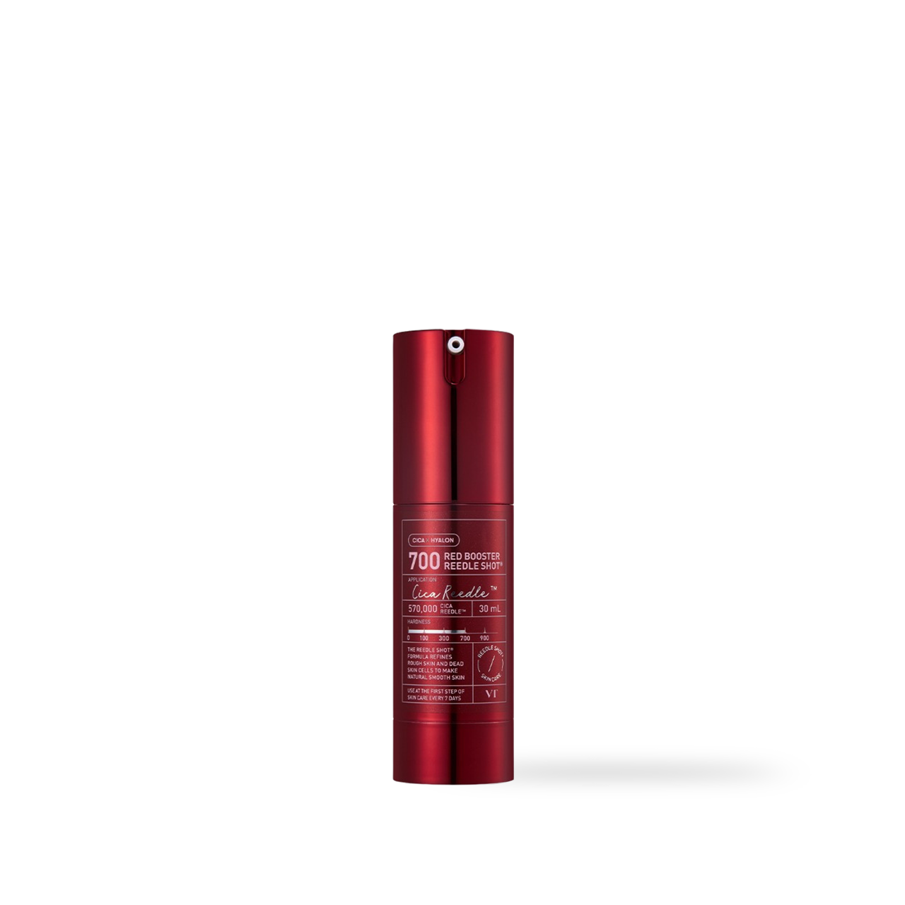 VT Cosmetics Red Booster Reedle Shot 700 30ml — compact red bottle front view