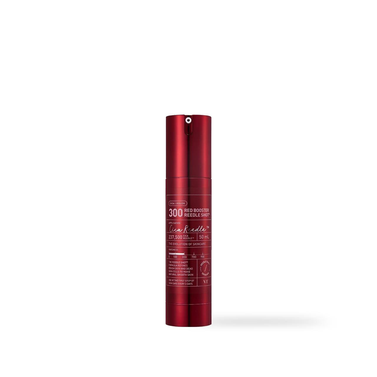 VT Cosmetics Red Booster Reedle Shot 300 50ml — red tinted bottle with dropper