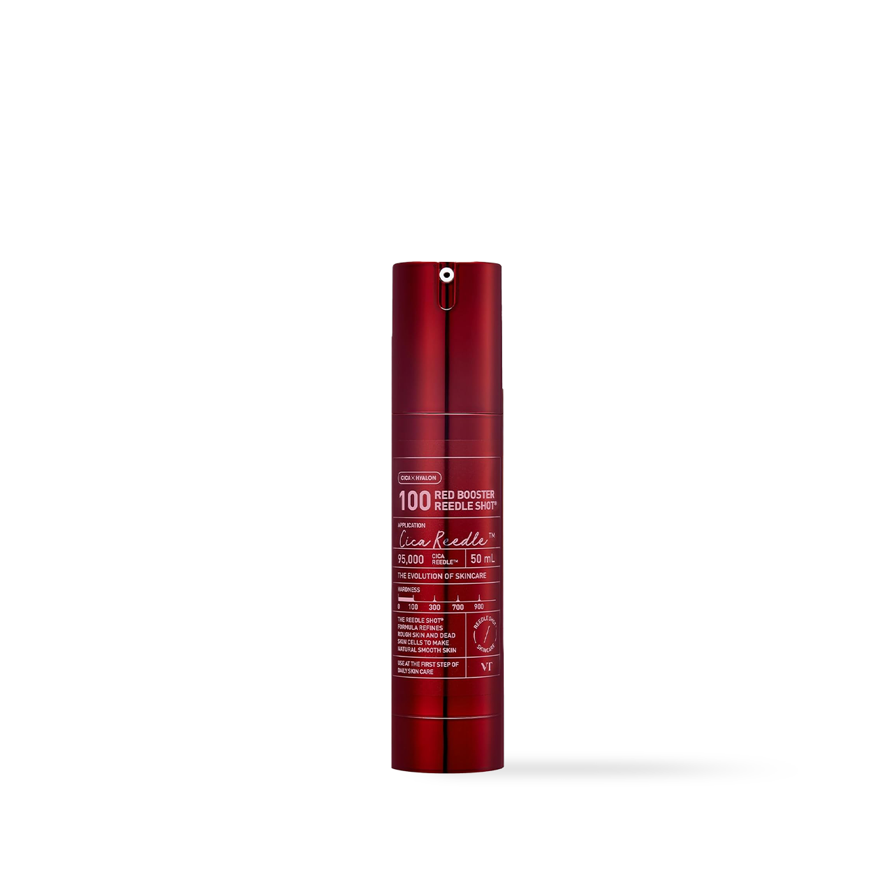 VT Cosmetics Red Booster Reedle Shot 100 50ml — red tinted bottle with dropper