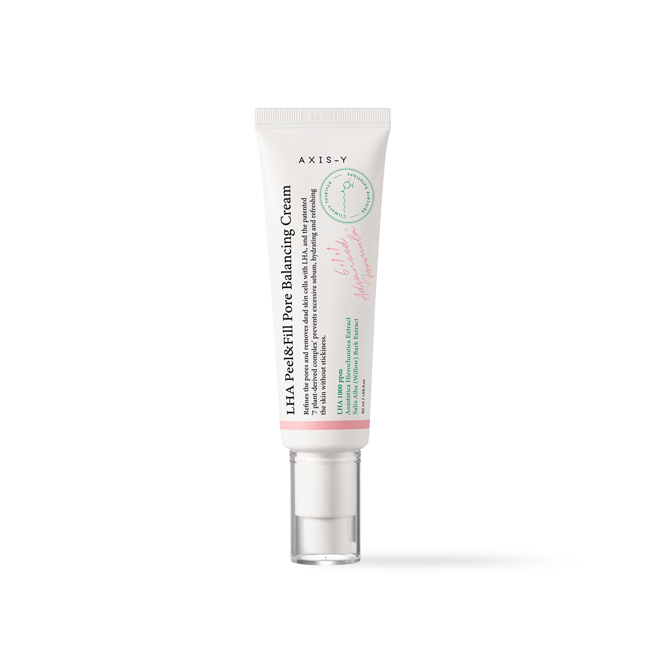 AXIS-Y LHA Peel and Fill Pore Balancing Cream 50ml — cream tube with pale green desert-inspired design